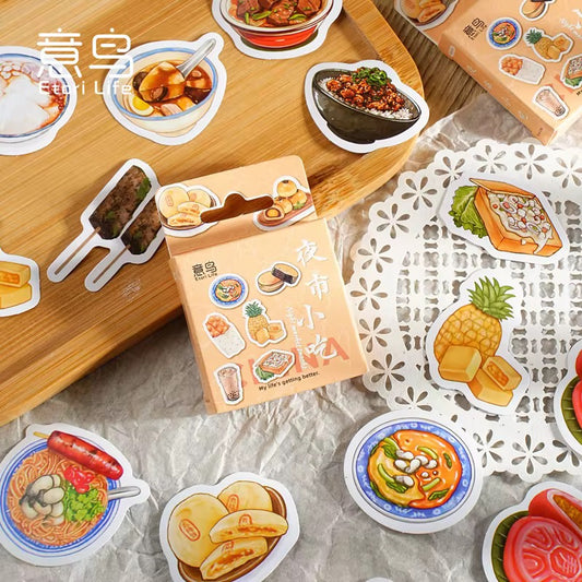 (COMING SOON) Sticker Box – Taiwan Night Market Bites – 46 Stickers