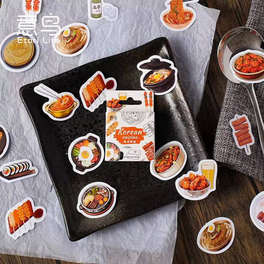 (COMING SOON) Sticker Box – Korean Cuisine – 46 Stickers