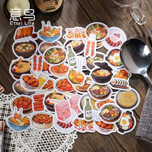 (COMING SOON) Sticker Box – Korean Cuisine – 46 Stickers