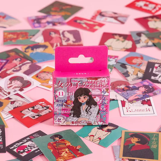 (COMING SOON) Sticker Box – Lovely & Cute Magazine Girls – 46 Stickers