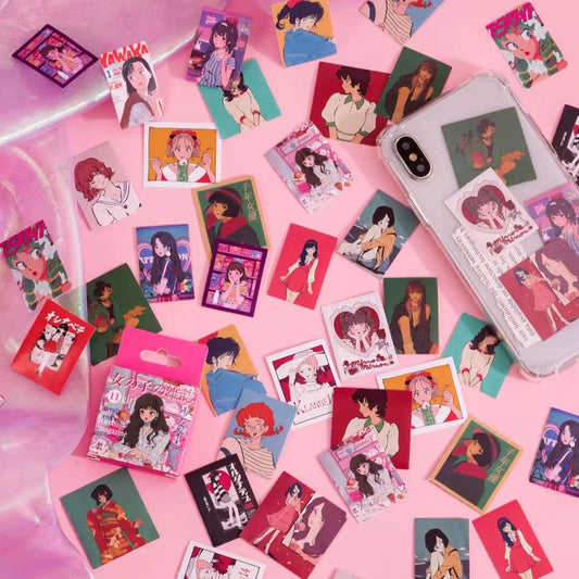 (COMING SOON) Sticker Box – Lovely & Cute Magazine Girls – 46 Stickers