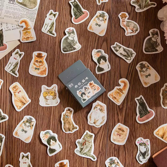 (COMING SOON) Sticker Box – Hello, Kitty Cats – 46 Stickers