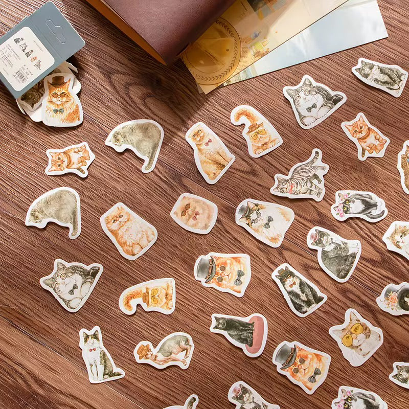 (COMING SOON) Sticker Box – Hello, Kitty Cats – 46 Stickers
