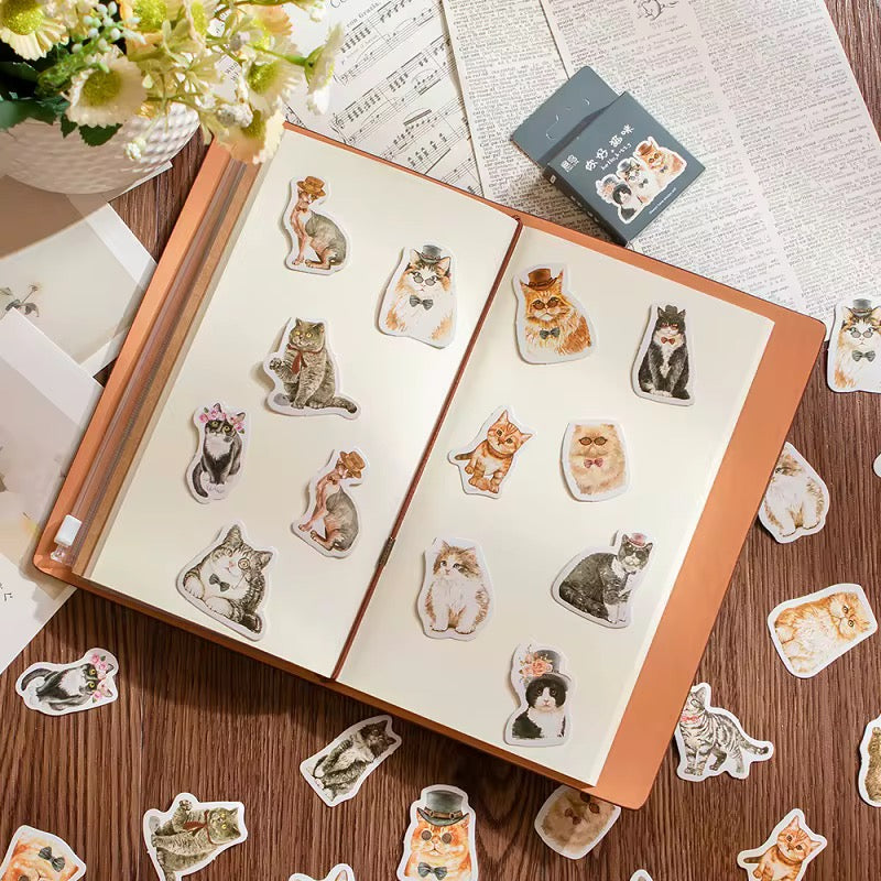 (COMING SOON) Sticker Box – Hello, Kitty Cats – 46 Stickers