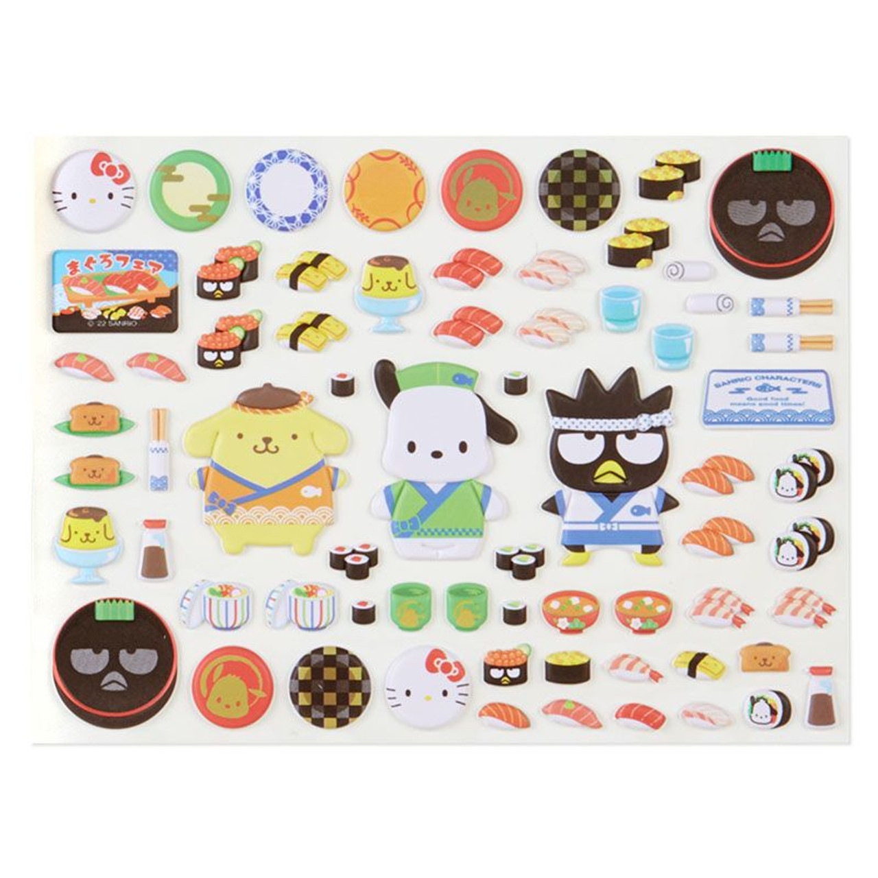 Sanrio Hapidanbui - Play Sticker Set - Sushi Shop Edition 🍣