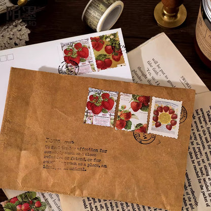 Sticker Box - Vintage Strawberry - 45 Stickers