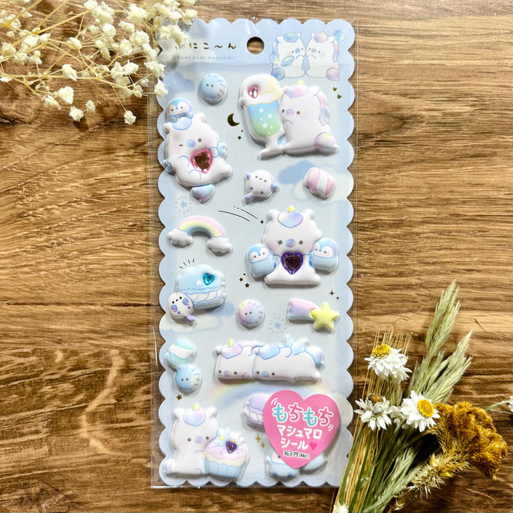 CRUX Mochi Mochi Marshmallow Puffy Sticker - Unicorn 🦄