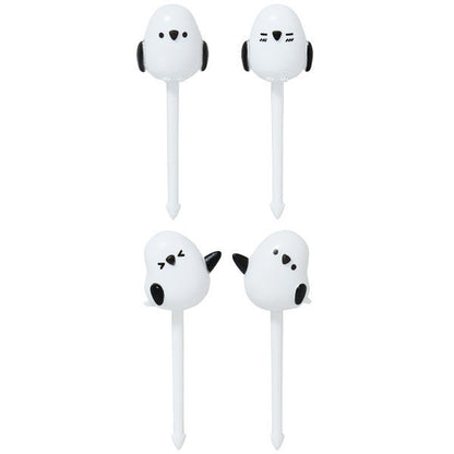 Food Picks - Long Tailed Tit aka Shima Enega Bento Accessories - Set of 4