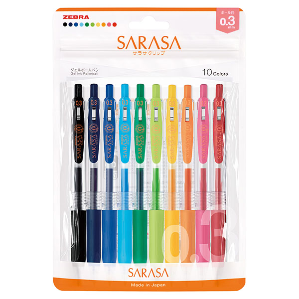 Zebra Sarasa Clip 0.3mm - Set of 10 ✨