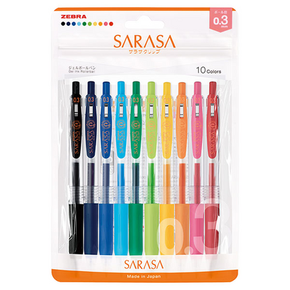 Zebra Sarasa Clip 0.3mm - Set of 10 ✨