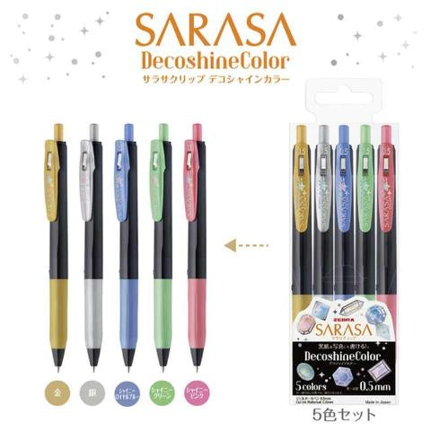 Zebra Sarasa DecoShine Clip 0.5mm Set of 5