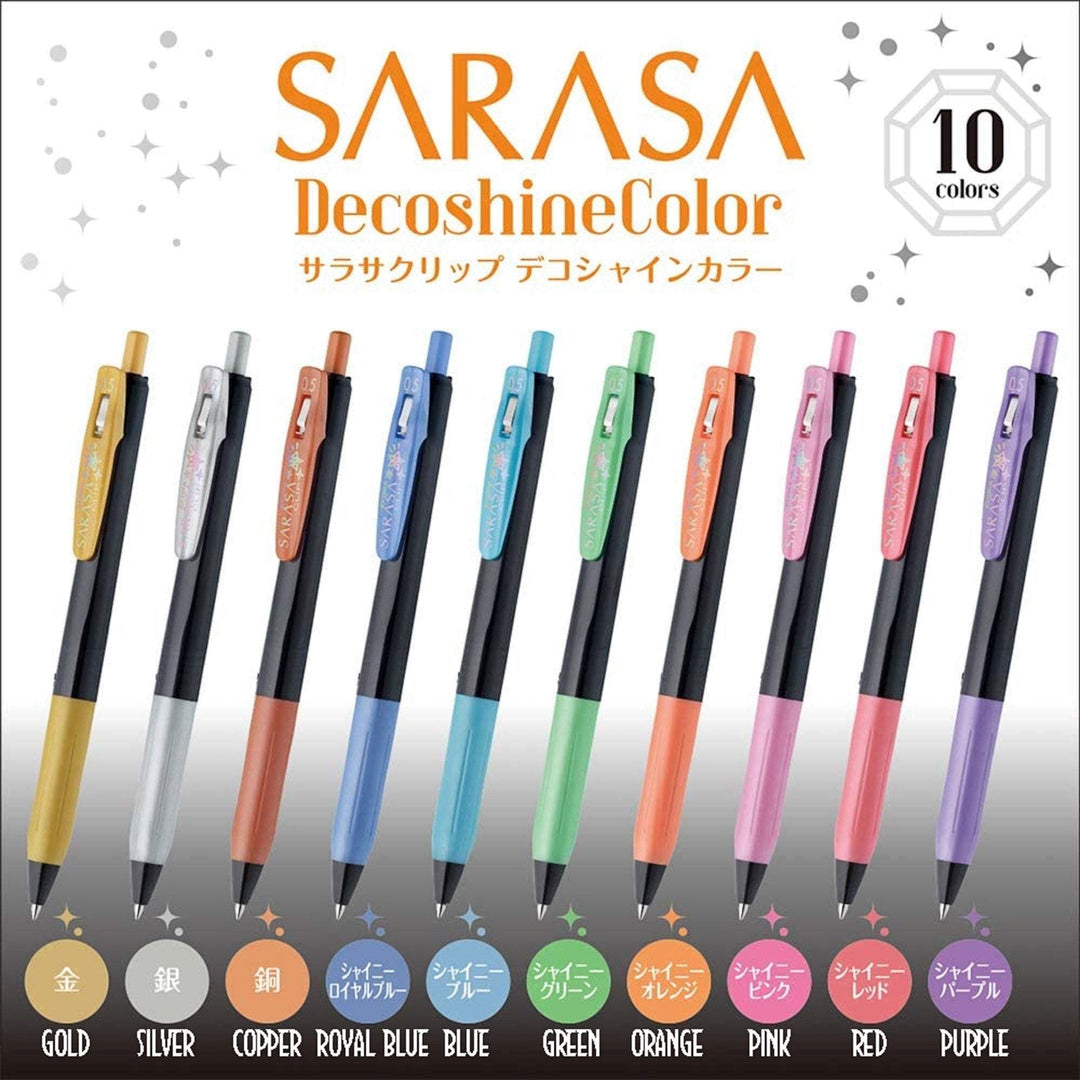 Zebra Sarasa DecoShine Clip 0.5mm - Set of 10