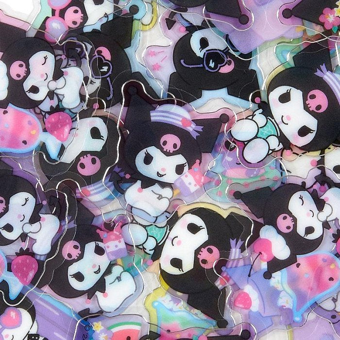 Sanrio Kuromi - Clear Flake Stickers Summer