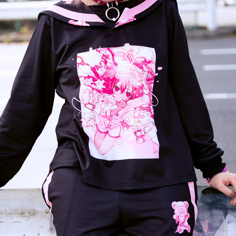 ACDC RAG x Peach☆Punch - Sailor Top Sleepy Kawaii Gamer Bear