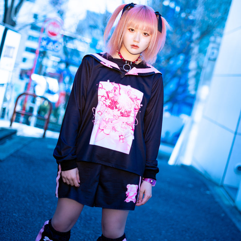 ACDC RAG x Peach☆Punch - Sailor Top Sleepy Kawaii Gamer Bear