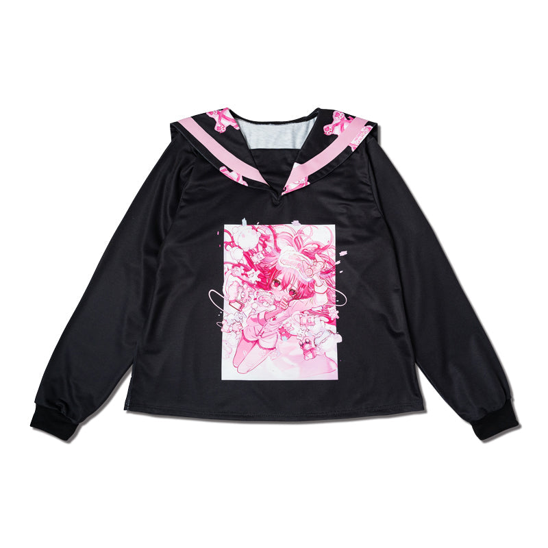 ACDC RAG x Peach☆Punch - Sailor Top Sleepy Kawaii Gamer Bear