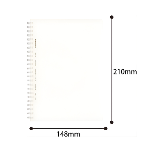 RESTOCK! KOKUYO Soft Ring Clear Notebook - A5 5mm Dot Ruled - 80 Pages