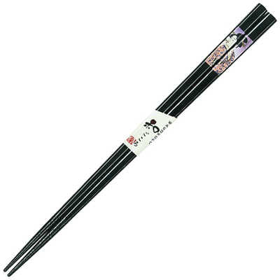 Chopsticks - Japanese Ukiyo Art - Black Lacquer