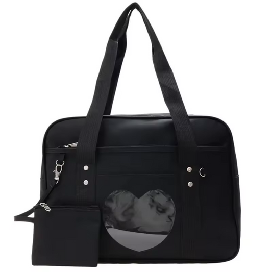 (COMING SOON) Japanese JK Heart Ita Tote Bag – Preppy School Style Shoulder Bag 💖
