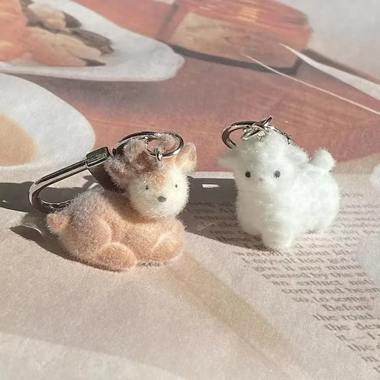 (COMING SOON) Mini Fluffy Animal Keychains – Capybara, Alpaca, Goose & More!