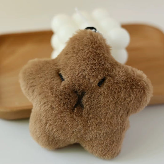 (COMING SOON) Plush Keychain Capybara & Cat Star