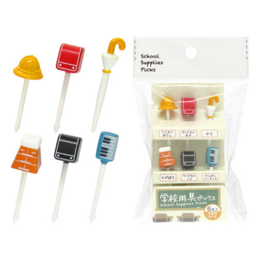 Food Picks School Supplies Bento Accessories 6 Pcs Set