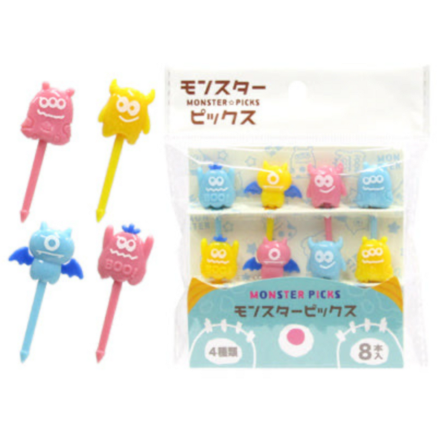 Food Picks Monster Bento Accessories 8 Pcs Set