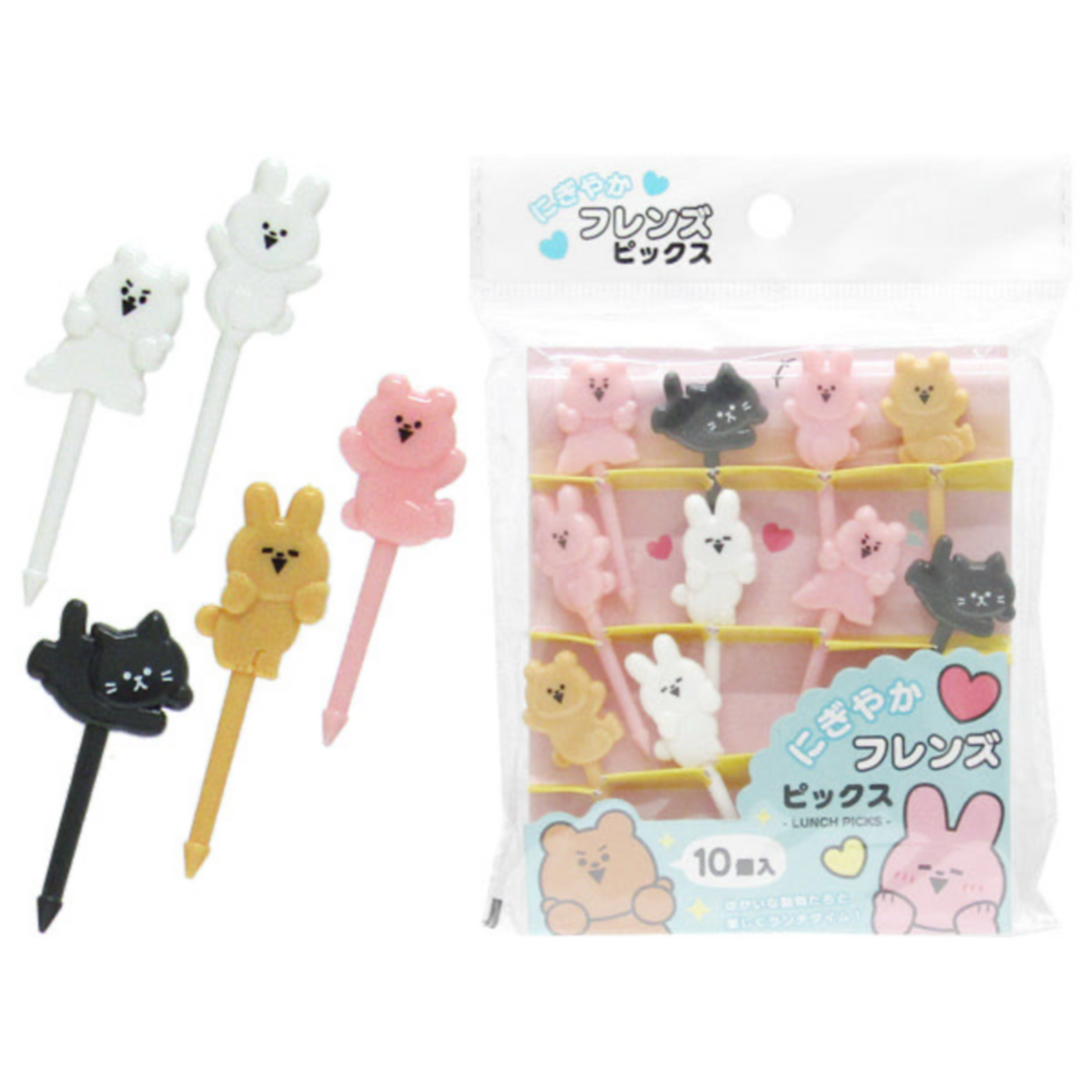 Food Picks Japanese Animal Bento Accessories 10 Pcs Set