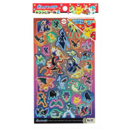 Japanese Hologram Sticker Sheet - Pokemon