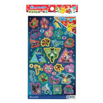 Japanese Hologram Sticker Sheet - Pokemon