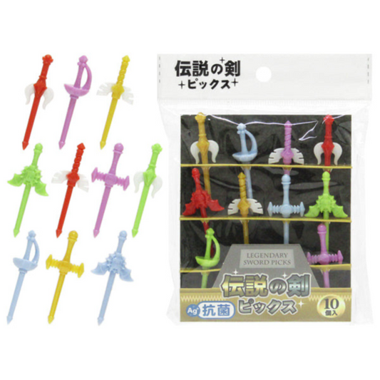 Food Picks Legendary Sword Picks Antibacterial 10 pcs