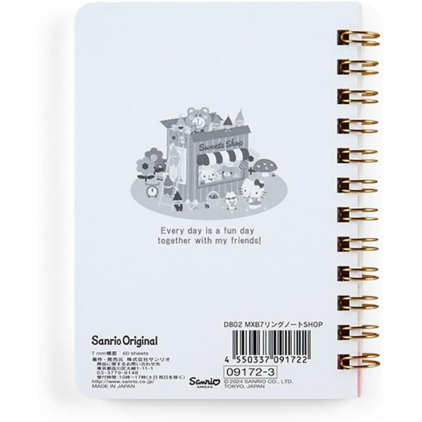Sanrio - Ring Lined - B7 Notebook - Sanrio Characters