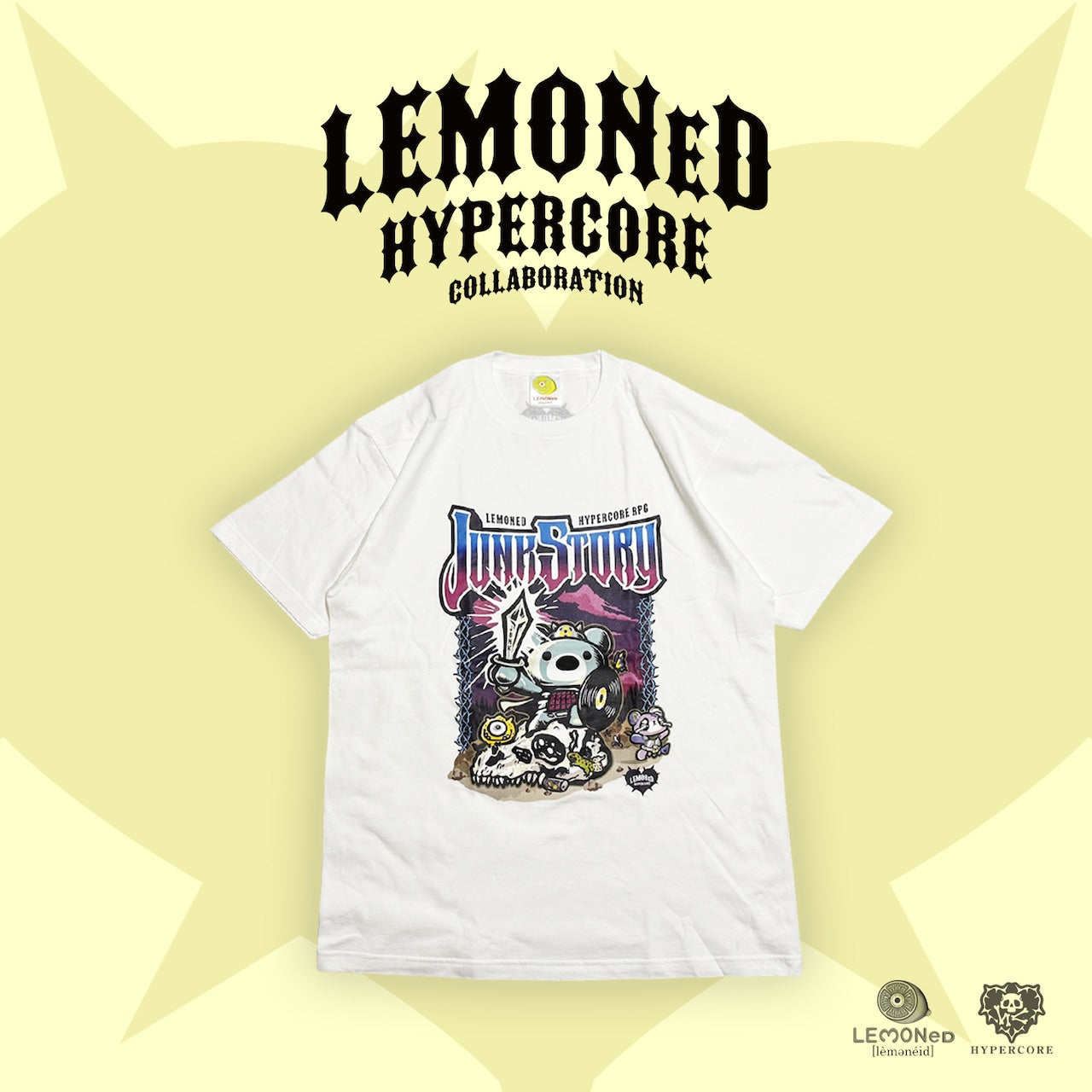 NEW! Hypercore - LEMONeD x HYPERCORE Collaboration <JUNK STORY RPG> T-Shirt (HCLMN-2503)
