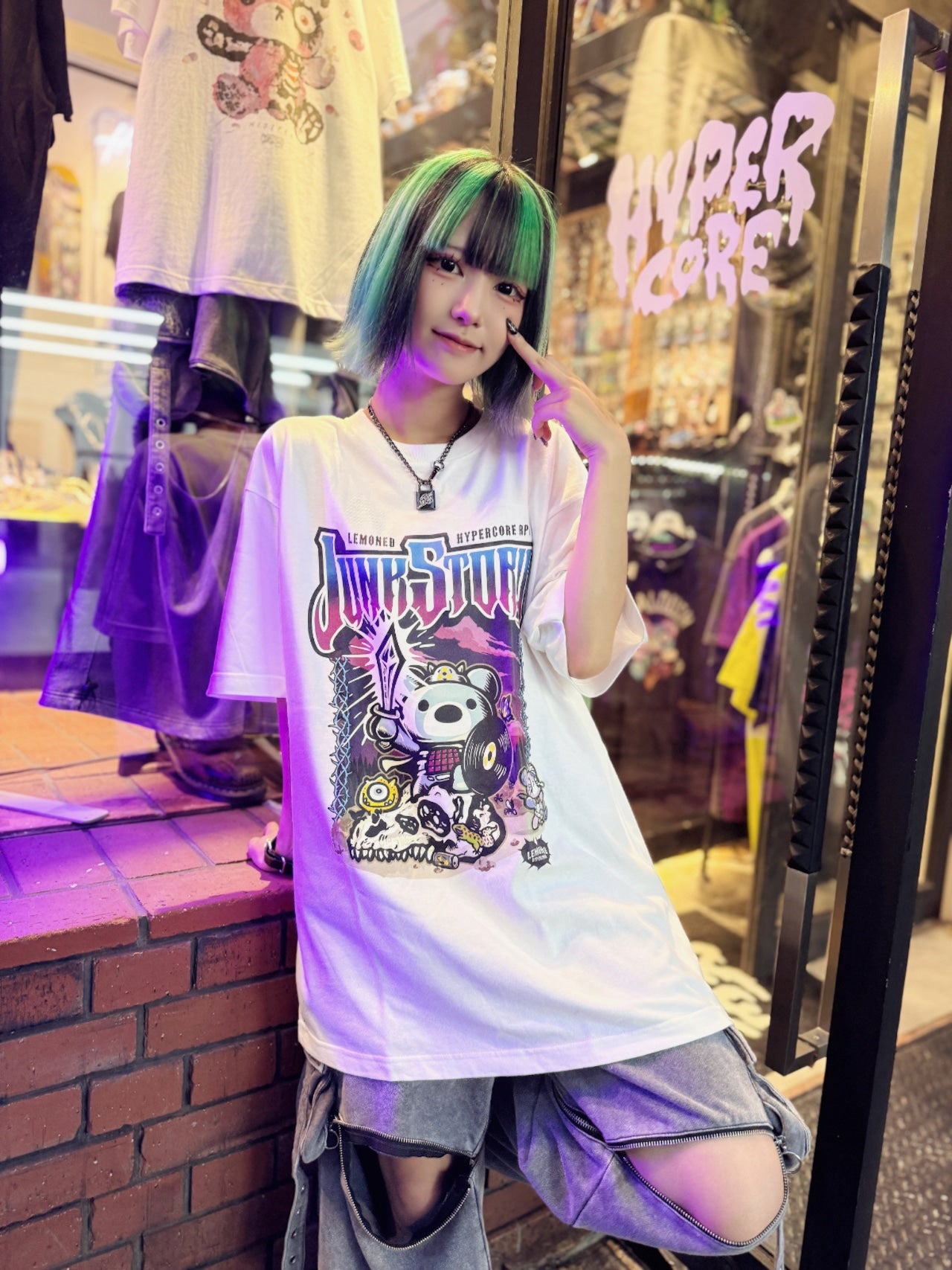 NEW! Hypercore - LEMONeD x HYPERCORE Collaboration <JUNK STORY RPG> T-Shirt (HCLMN-2503)