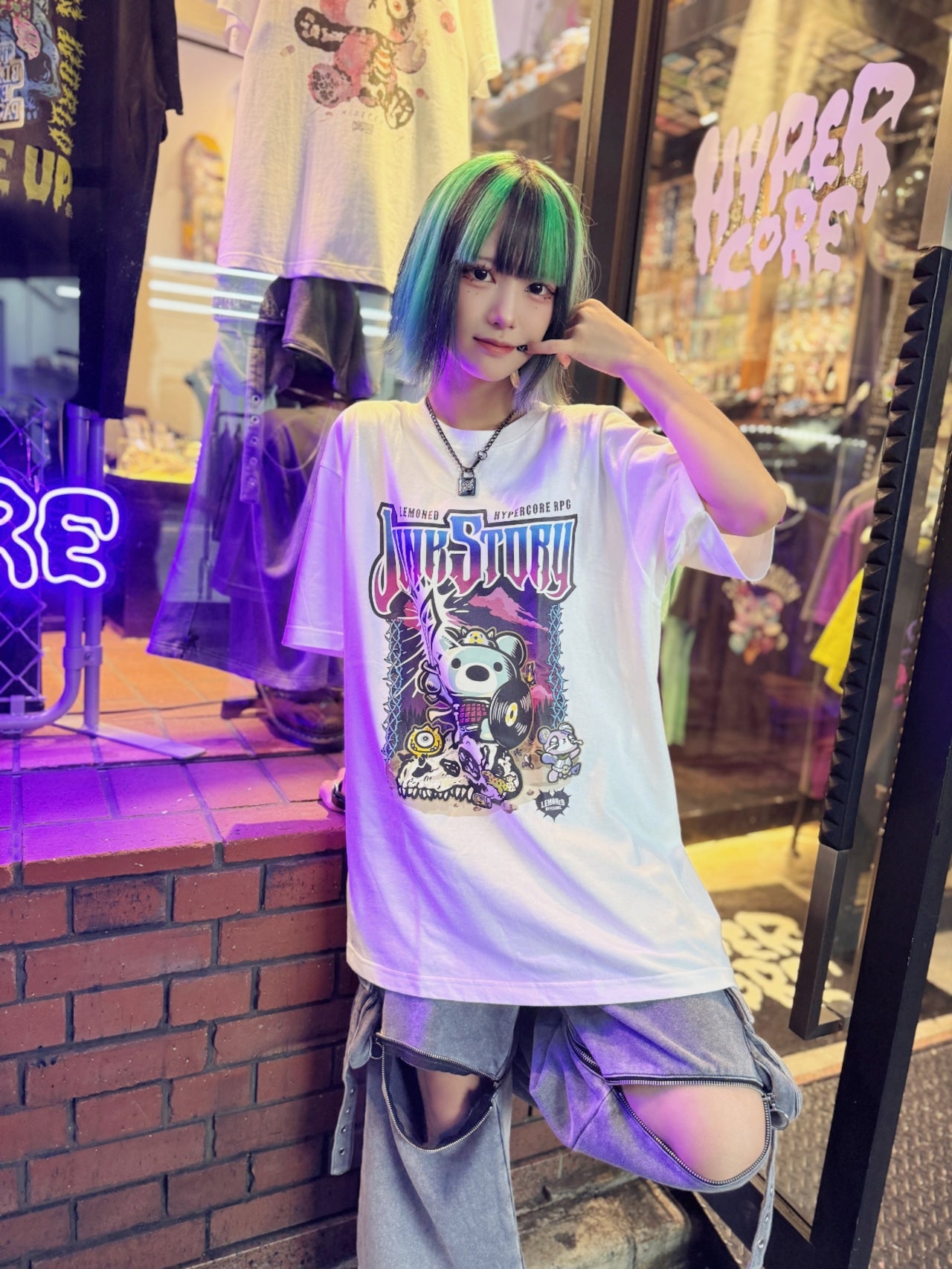 NEW! Hypercore - LEMONeD x HYPERCORE Collaboration <JUNK STORY RPG> T-Shirt (HCLMN-2503)