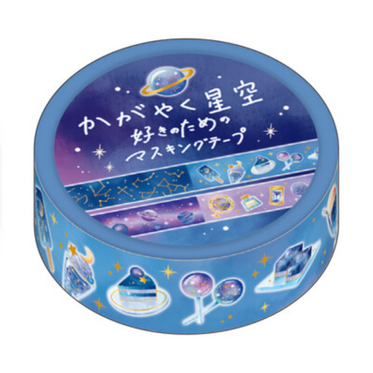 (COMING SOON) Kamio Japan Washi Tape – Shining Constellation