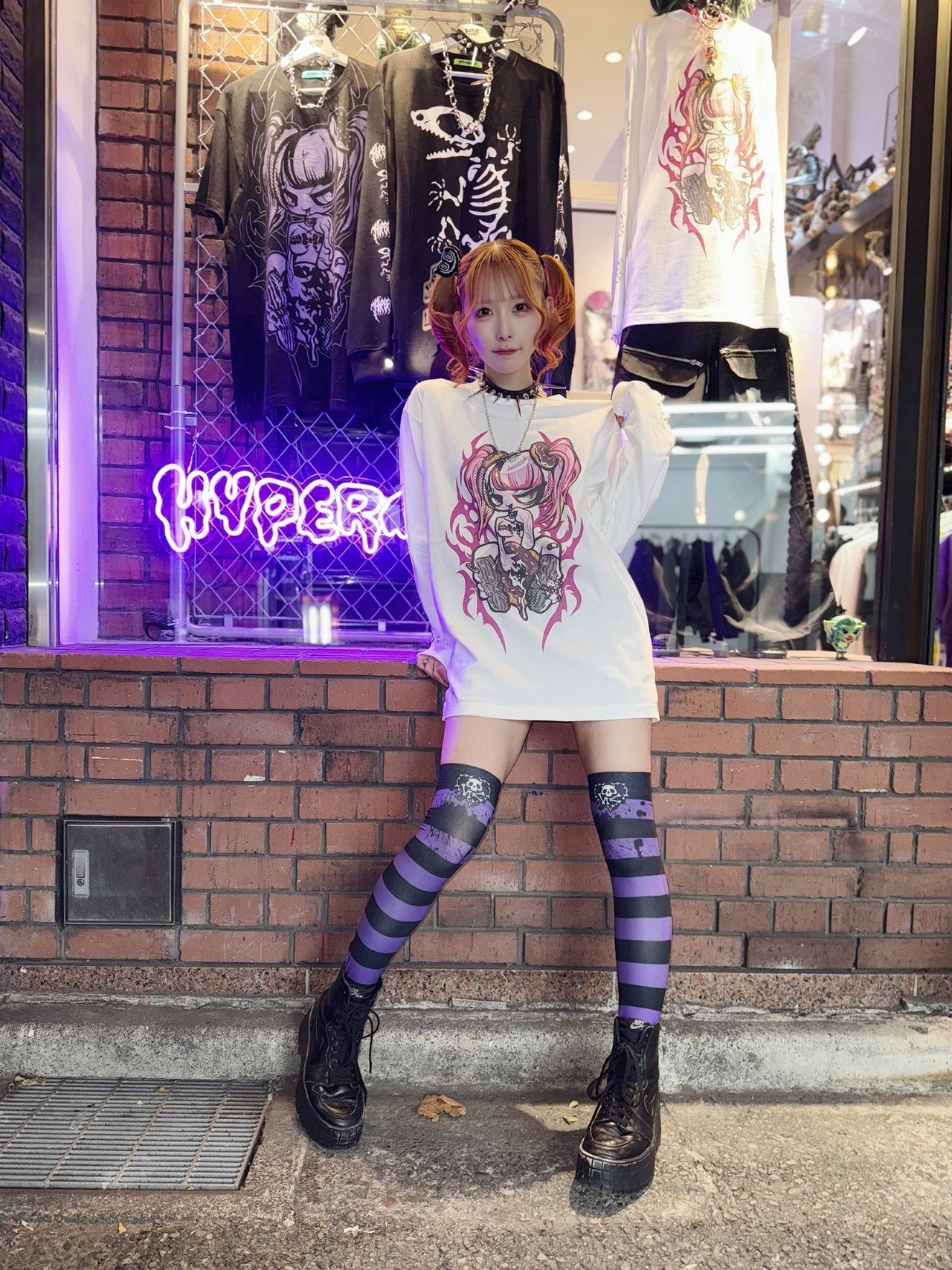 NEW! Hypercore - Temptation Donut Long Sleeve T-Shirt (HCL-161WH)