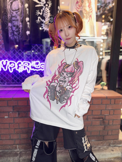 NEW! Hypercore - Temptation Donut Long Sleeve T-Shirt (HCL-161WH)