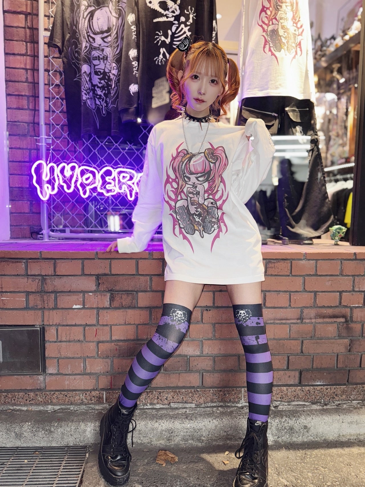NEW! Hypercore - Temptation Donut Long Sleeve T-Shirt (HCL-161WH)