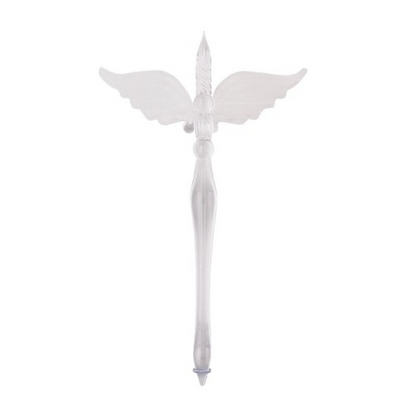 Kamamono - Angel Glass Pen Set - With Glitter Inks & Winged Pen Rest