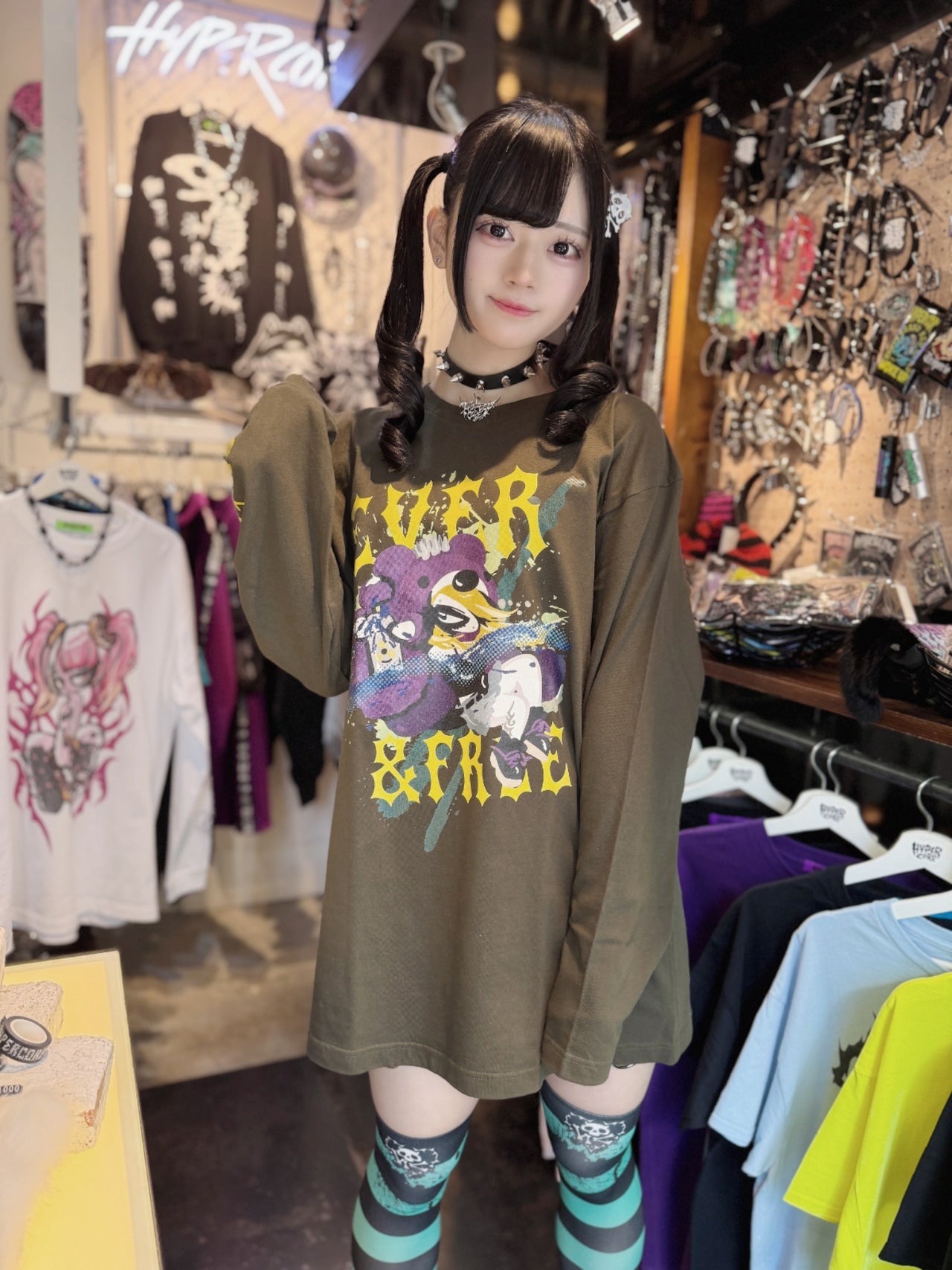 NEW! Hypercore - LEMONeD x HYPERCORE Collaboration <EVER&FREE> Long Sleeve T-Shirt (HCLMN-25D)