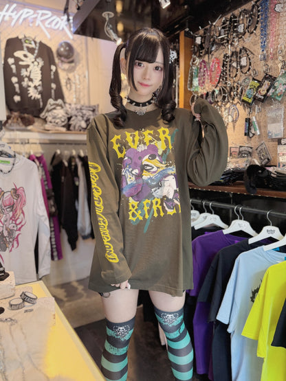 NEW! Hypercore - LEMONeD x HYPERCORE Collaboration <EVER&FREE> Long Sleeve T-Shirt (HCLMN-25D)