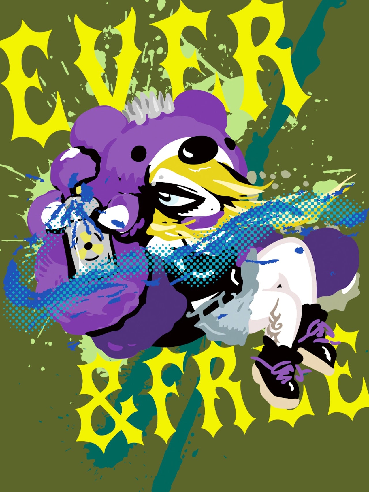 NEW! Hypercore - LEMONeD x HYPERCORE Collaboration <EVER&FREE> Long Sleeve T-Shirt (HCLMN-25D)