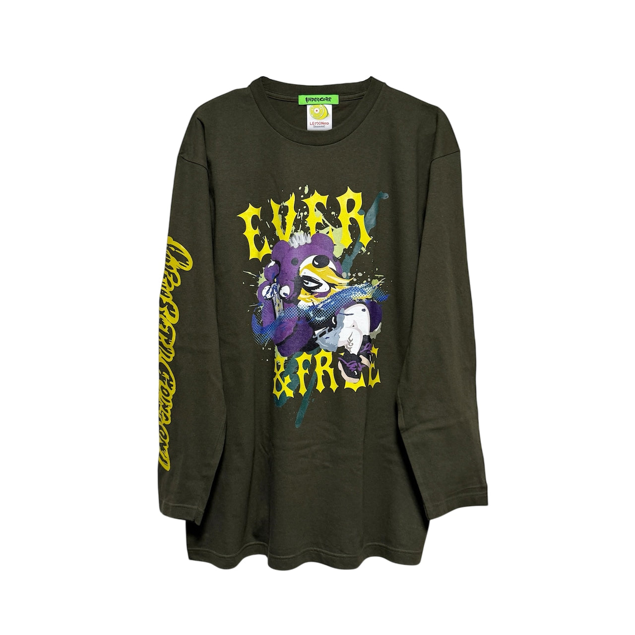 NEW! Hypercore - LEMONeD x HYPERCORE Collaboration <EVER&FREE> Long Sleeve T-Shirt (HCLMN-25D)