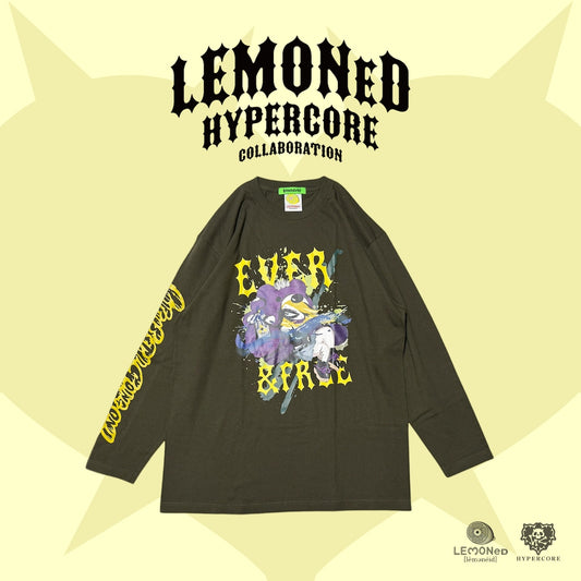 NEW! Hypercore - LEMONeD x HYPERCORE Collaboration <EVER&FREE> Long Sleeve T-Shirt (HCLMN-25D)