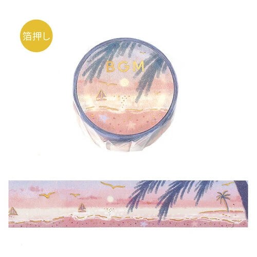 (COMING SOON) BGM Washi Tape – Dreamscape Series: Shore (20mm × 5m)