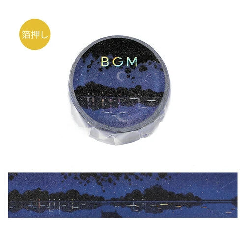 (COMING SOON) BGM Washi Tape – Dreamscape Series: Lake at Night (20mm × 5m)