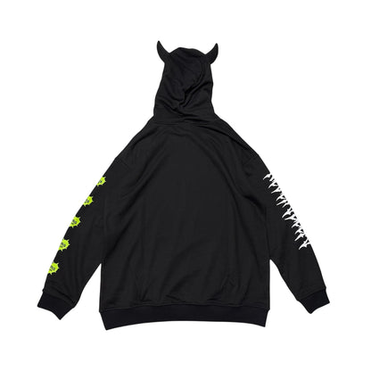 NEW! Hypercore - LEMONeD x HYPERCORE Collaboration <NEVER SLEEPS> Devil Horn Hoodie (HCLMN-25G)