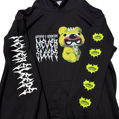 NEW! Hypercore - LEMONeD x HYPERCORE Collaboration <NEVER SLEEPS> Devil Horn Hoodie (HCLMN-25G)
