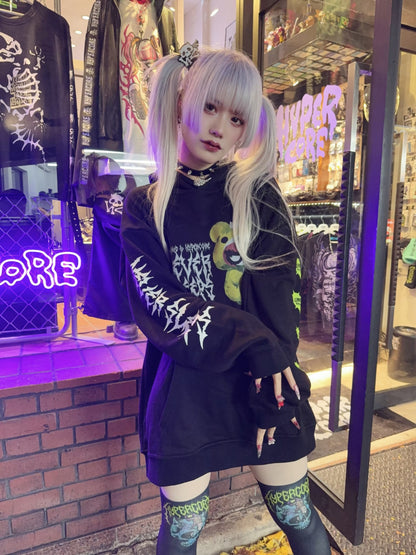 NEW! Hypercore - LEMONeD x HYPERCORE Collaboration <NEVER SLEEPS> Devil Horn Hoodie (HCLMN-25G)